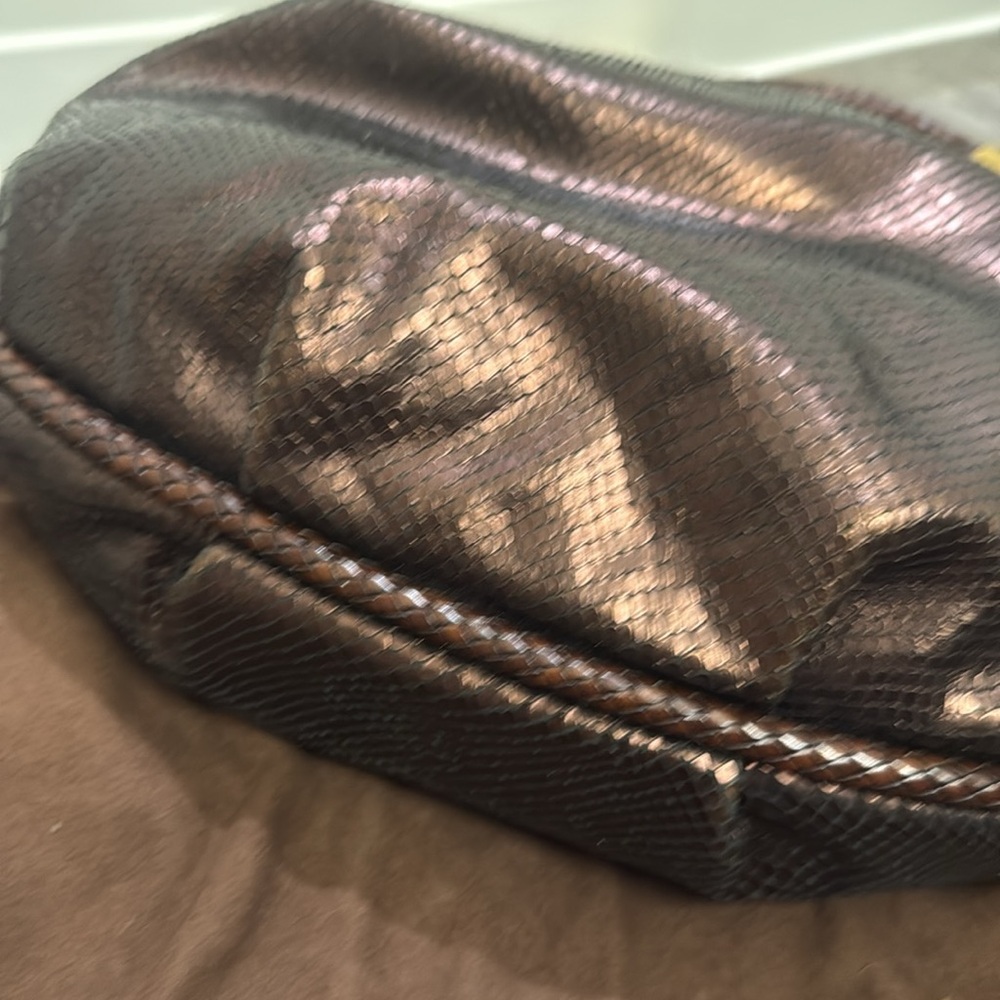 Michael Kors Rare Skorpios metallic finished snakeskin bag - Picture 6 of 11